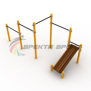 Купить Каскад турников со скамьей для пресса Воркаут SP WRK-12_76mm в Игарке 